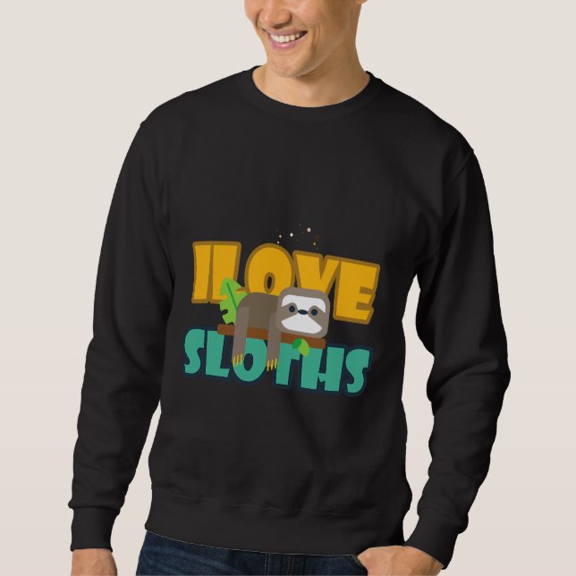 Lazy Sloth 53 Sweatshirt (Vorderseite)