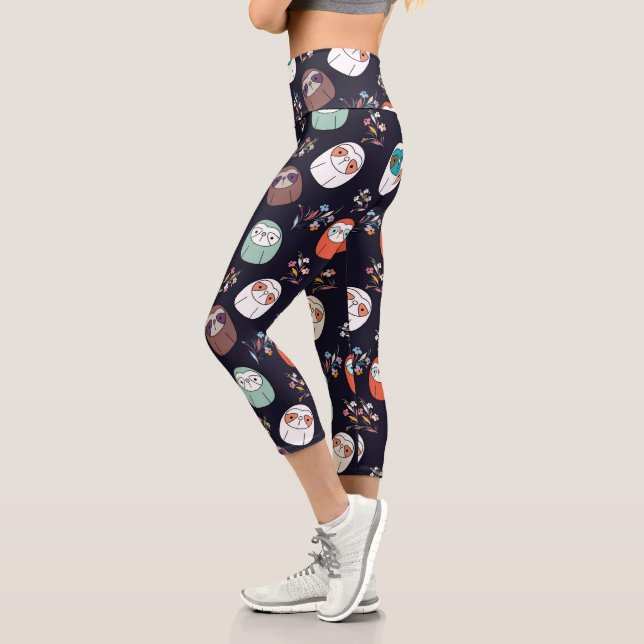 Lazy Sloth Capri Leggings (Links)
