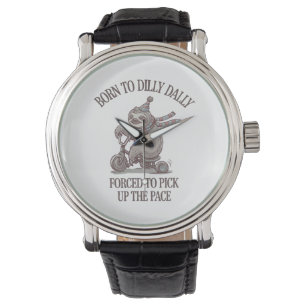 Lazy Sloth Retro Bike Cartoon Armbanduhr