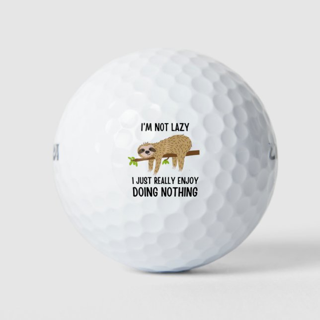 Lazy Sloth tut nichts Golfball (Vorderseite)
