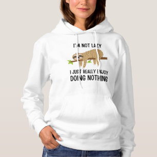 Lazy Sloth tut nichts Hoodie