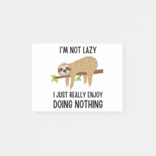 Lazy Sloth tut nichts Post-it Klebezettel