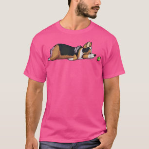 Lazy Sploot Redhead Tricolor Corgi Gori dog Gori d T-Shirt