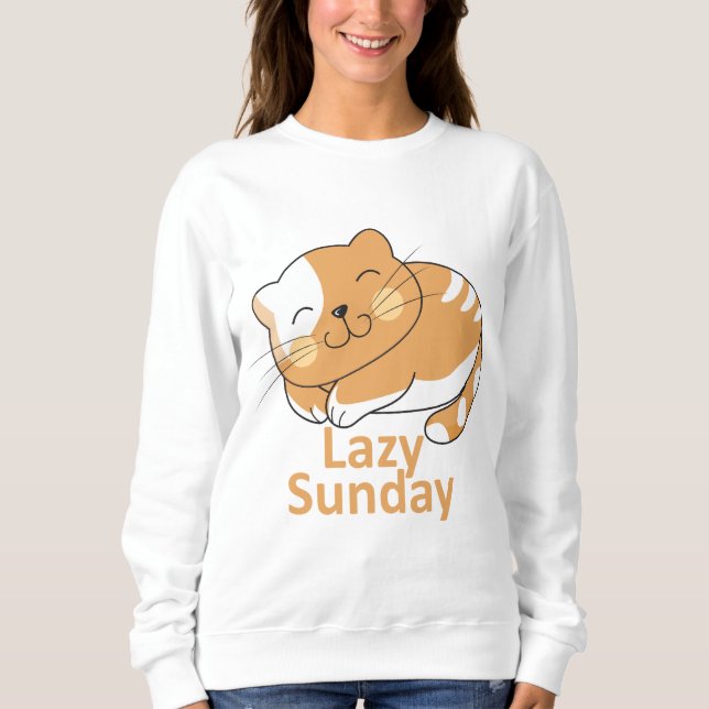 "Lazy Sunday, Happy Heart Sweatshirt (Vorderseite)