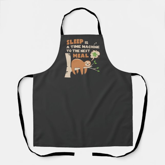 Lazybone Sloth, die Lieben zu essen & köstliche Sp Schürze (Vorderseite)