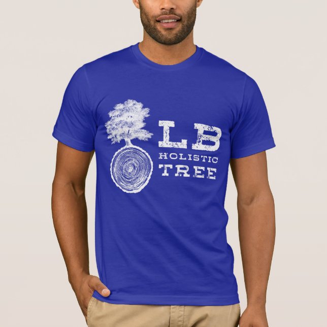 LB Holistic Tree White Schriftart T-Shirt (Vorderseite)