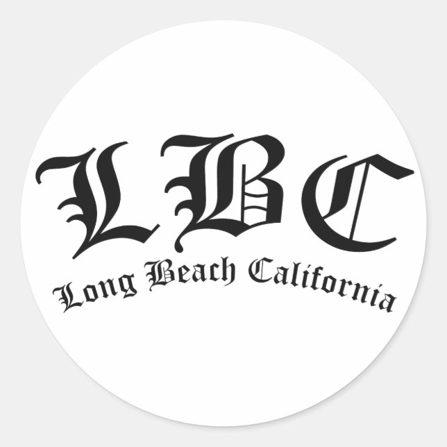 lbc, long beach, kalifornien, surfen, strand, ozea runder aufkleber (Vorderseite)