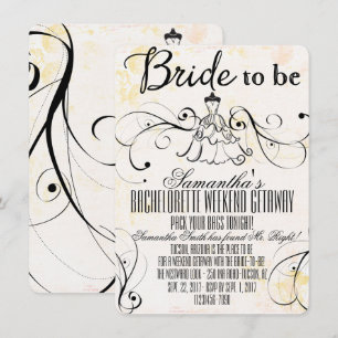 LBD Bachelorette Flucht-Einladungen Einladung