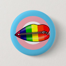 LBGTQ Lippen schweigen Button