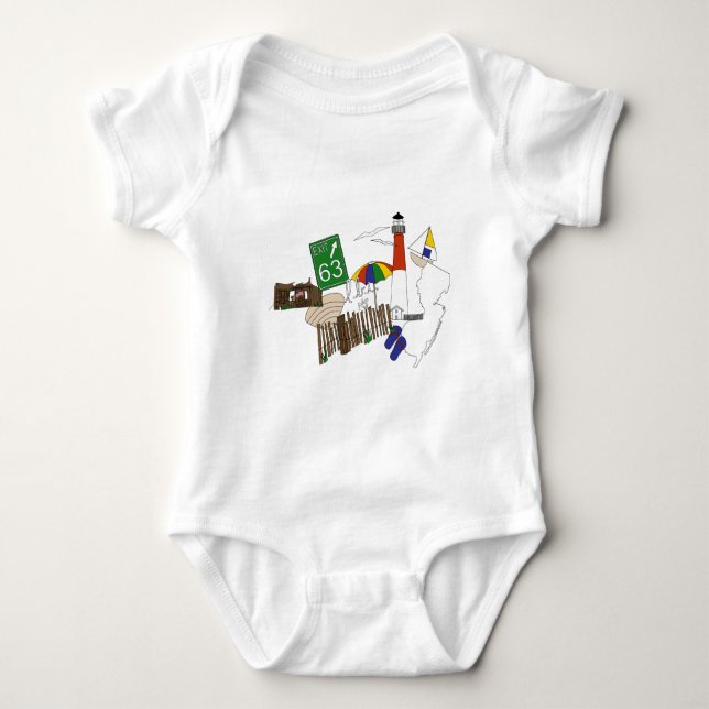 LBI Liebe-Primärfarbcollage Baby Strampler (Vorderseite)