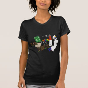 LBI Liebe-Primärfarbcollage T-Shirt