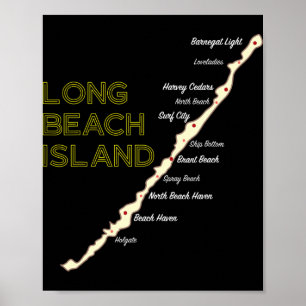 Lbi Nj Long Beach Island New Jersey Nj Strandhaus Poster