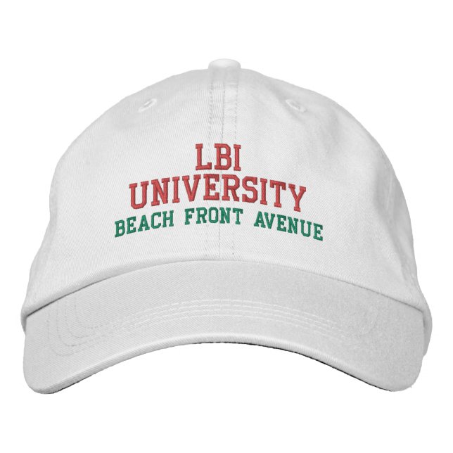 LBI UNIVERSITY BEACH FRONT AVENE BESTICKTE BASEBALLKAPPE (Vorderseite)