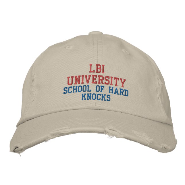LBI UNIVERSITY BESTICKTE BASEBALLKAPPE (Vorderseite)
