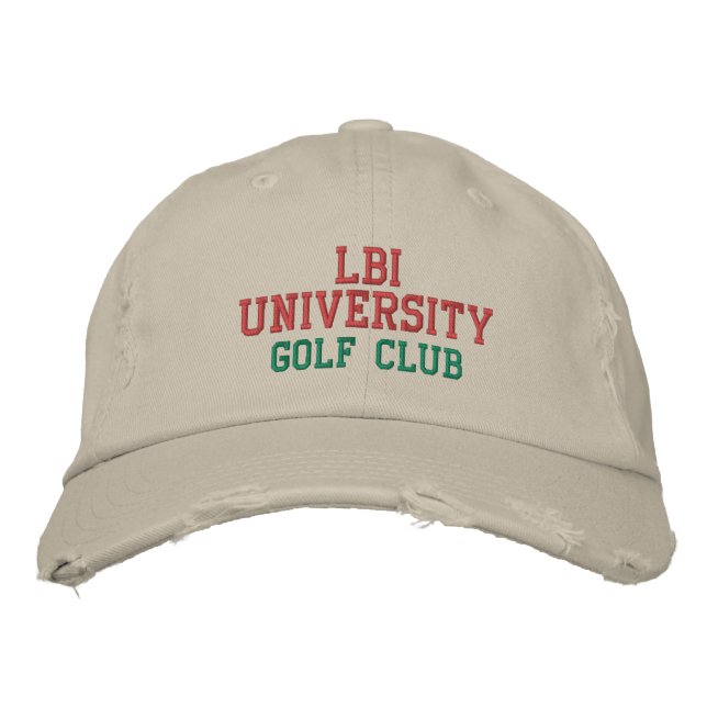 LBI UNIVERSITY TM BESTICKTE BASEBALLKAPPE (Vorderseite)