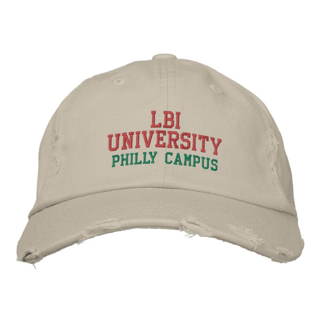 LBI UNIVERSITY TM BESTICKTE BASEBALLKAPPE (Vorderseite)
