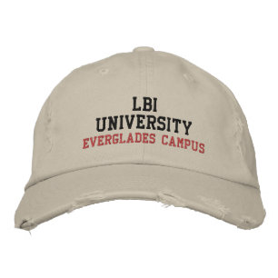 LBI UNIVERSITY (TM) EVERGLADES CAMPUS BESTICKTE BASEBALLKAPPE