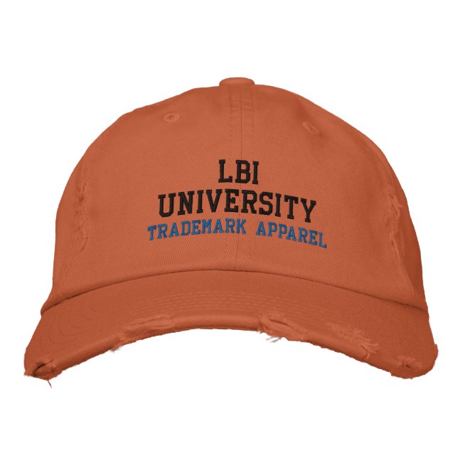 LBI UNIVERSITY TRADEMARKIERT BESTICKTE BASEBALLKAPPE (Vorderseite)
