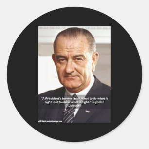 LBJ "Das Richtige wissen" Basteln, Scrapbooking  Runder Aufkleber