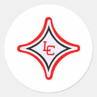 LC-Stern auf 1,5"-Etikett Runder Aufkleber