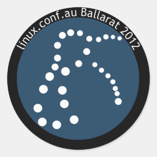LCA2012-Aufkleber mit Text Runder Aufkleber