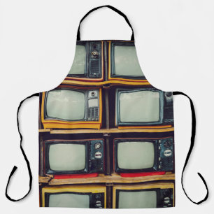 LCD-Bildschirm für das alte Retro-Fernsehen Schürze