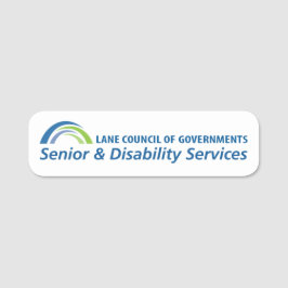 LCOG Logo-Button für Senior- und Behindertendienst Namensschild