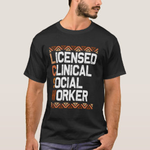 LCSW Black History Month zugelassener klinischer S T-Shirt