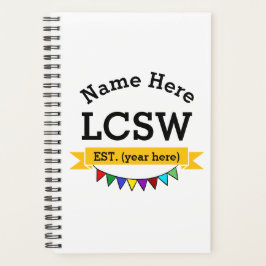 LCSW lizenzierte klinische Sozialarbeiter Personal Planer