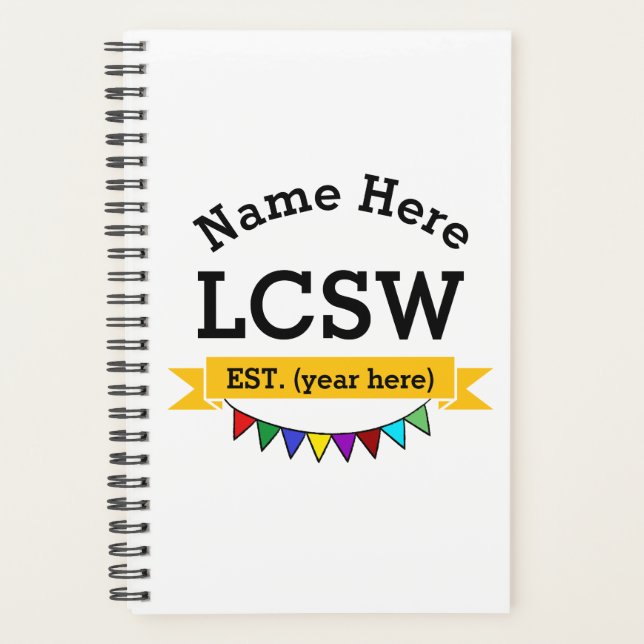 LCSW lizenzierte klinische Sozialarbeiter Personal Planer (Vorderseite)