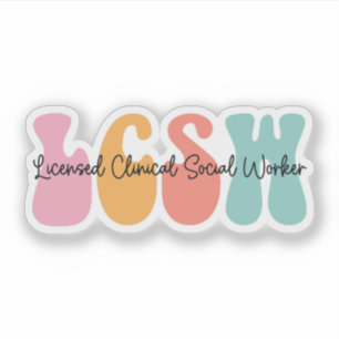 LCSW Lizenzierter Klinischer Sozialarbeiter Psychi Aufkleber