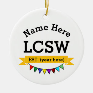 LCSW-Schmuck Geschenk Lizenziierter Klinischer Soz Keramik Ornament