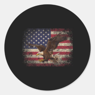 Ld Eagle 4. Juli Weihnachtsgeschenk Amerikanische Runder Aufkleber