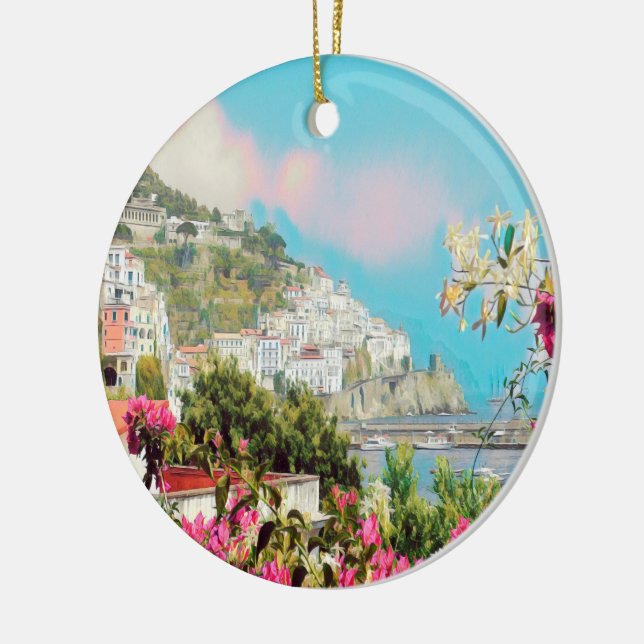 ldp AMALFI - Panorama - Küste von Amalfi - Keramik Ornament (Links)