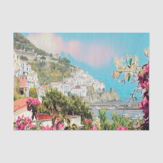 ldp AMALFI - Panorama - Küste von Amalfi - Seidenpapier (Vorderseite)
