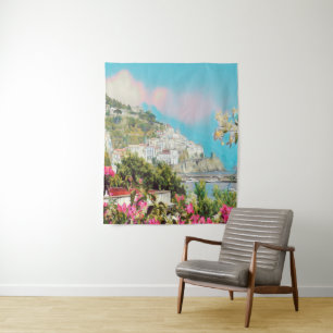 ldp AMALFI - Panorama - Küste von Amalfi - Wandteppich