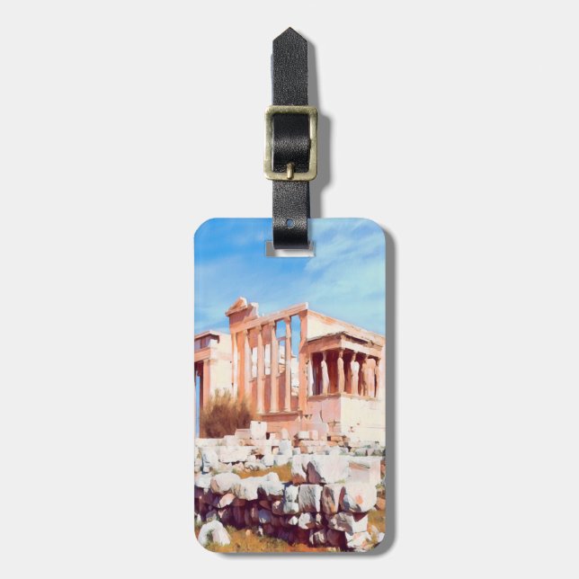 ldp Athen - Akropolis - Kulturpflanzen Gepäckanhänger (Vorderseite vertikal)