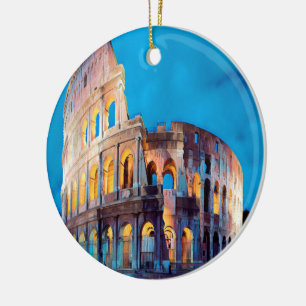 ldp COLOSSEUM Rom - bei Nacht - Keramik Ornament
