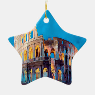 ldp COLOSSEUM Rom - nach Nacht - Keramik Ornament