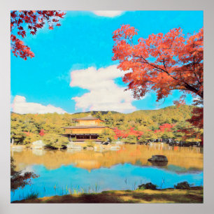 ldp Kyoto - KINKAKU - Goldener Pavillon - Poster