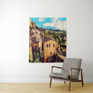 ldp MONTEPULCIANO - Stadt - Panorama - Wandteppich