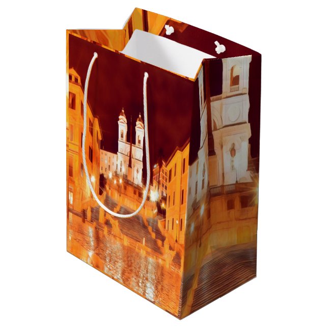 ldp PIAZZA DI SPAGNA nach Rom Mittlere Geschenktüte (Rückseite Schrägansicht)