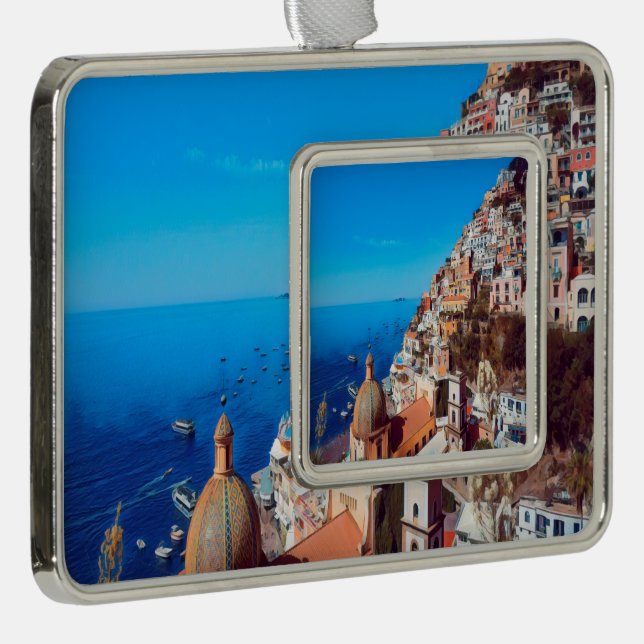 ldp POSITANO - Amalfi Küste - Panorama Rahmen-Ornament Silber (Rechts)
