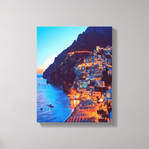 ldp POSITANO Amalfi Küste - Sonnenuntergang durch  Leinwanddruck
