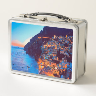 ldp POSITANO Amalfi Küste - Sonnenuntergang durch  Metall Brotdose