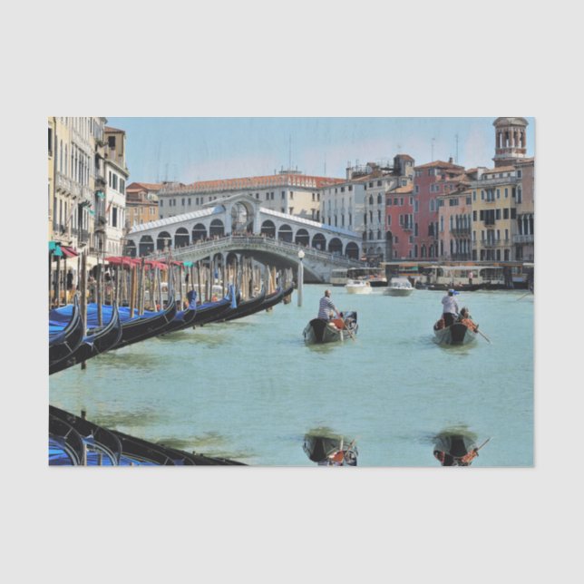 ldp RIALTO BRIDGE - Venedig - Canal Grande Seidenpapier (Vorderseite)