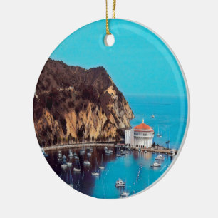 ldp SANTA CATALINA INSEL - Hafen - Keramik Ornament