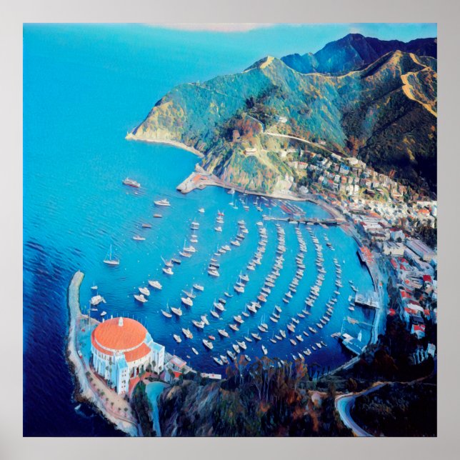 ldp SANTA CATALINA Island - Kalifornien - Hafen Poster (Vorne)