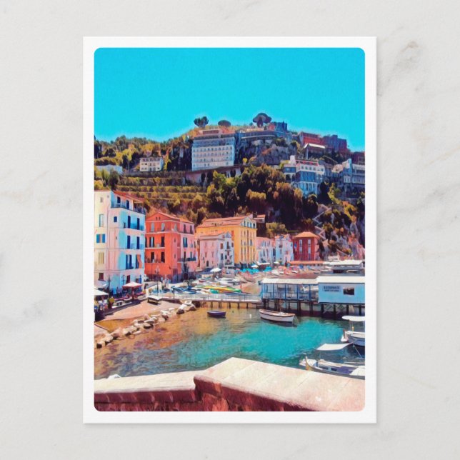 ldp SORRENTO - Panorama - Strand - Postkarte (Vorderseite)