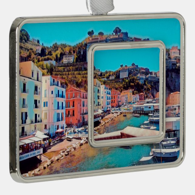 ldp SORRENTO - Panorama - Strand - Rahmen-Ornament Silber (Rechts)